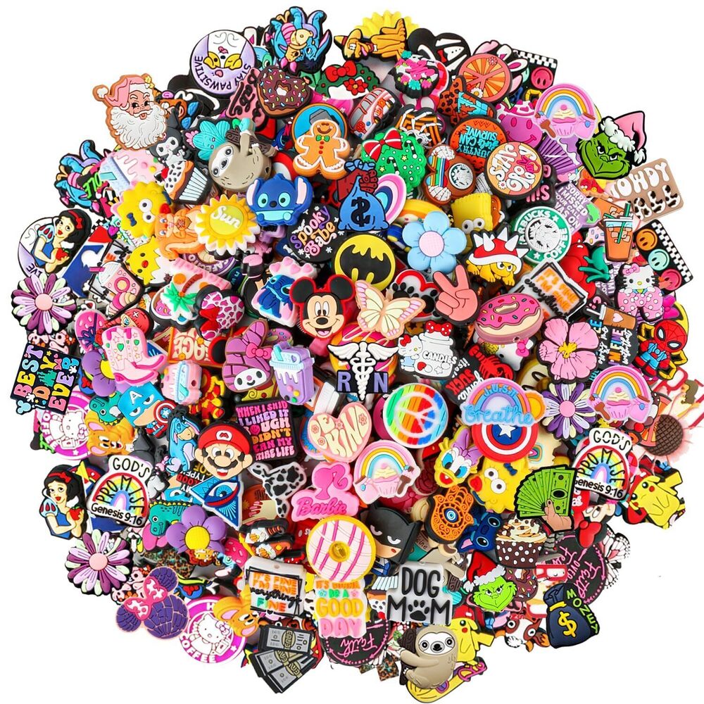 2327 60Pcs Non-Repeat Cartoon Silicone Focal Beads for Pens,Random Cute